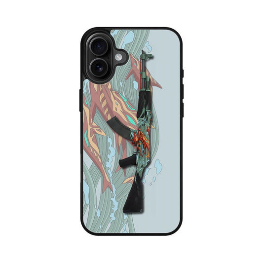 AK-47 Aquamarine Revenge iPhone 16 / 16 Plus Case