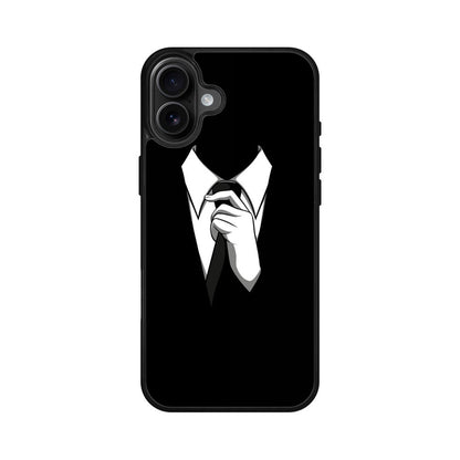 Anonymous Black White Tie iPhone 16 / 16 Plus Case