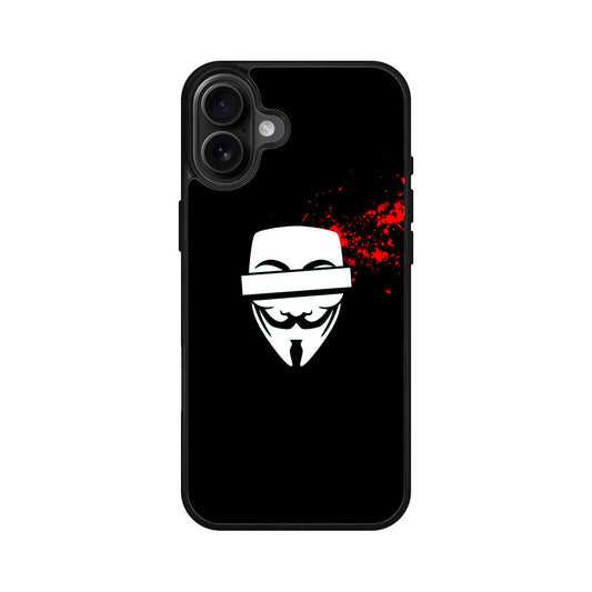 Anonymous Blood Splashes iPhone 16 / 16 Plus Case