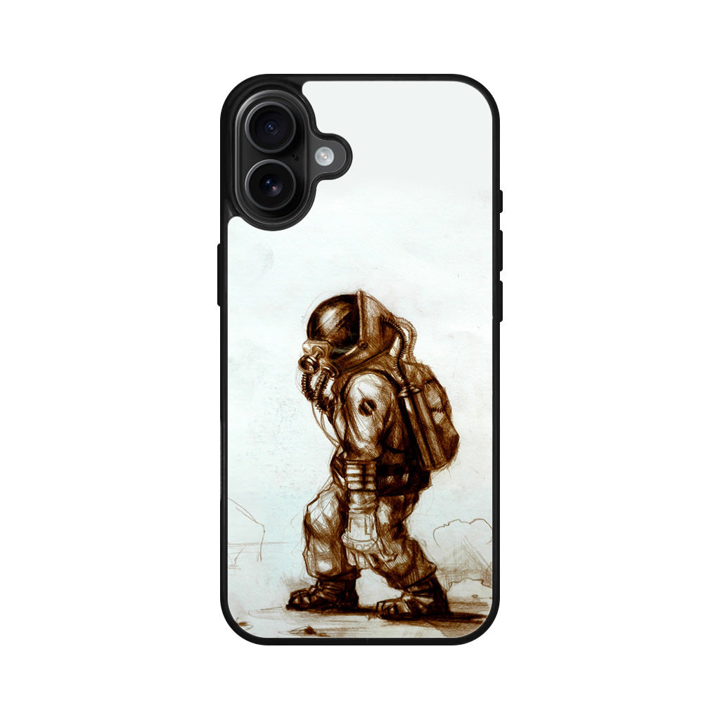 Astronaut Heavy Walk iPhone 16 / 16 Plus Case