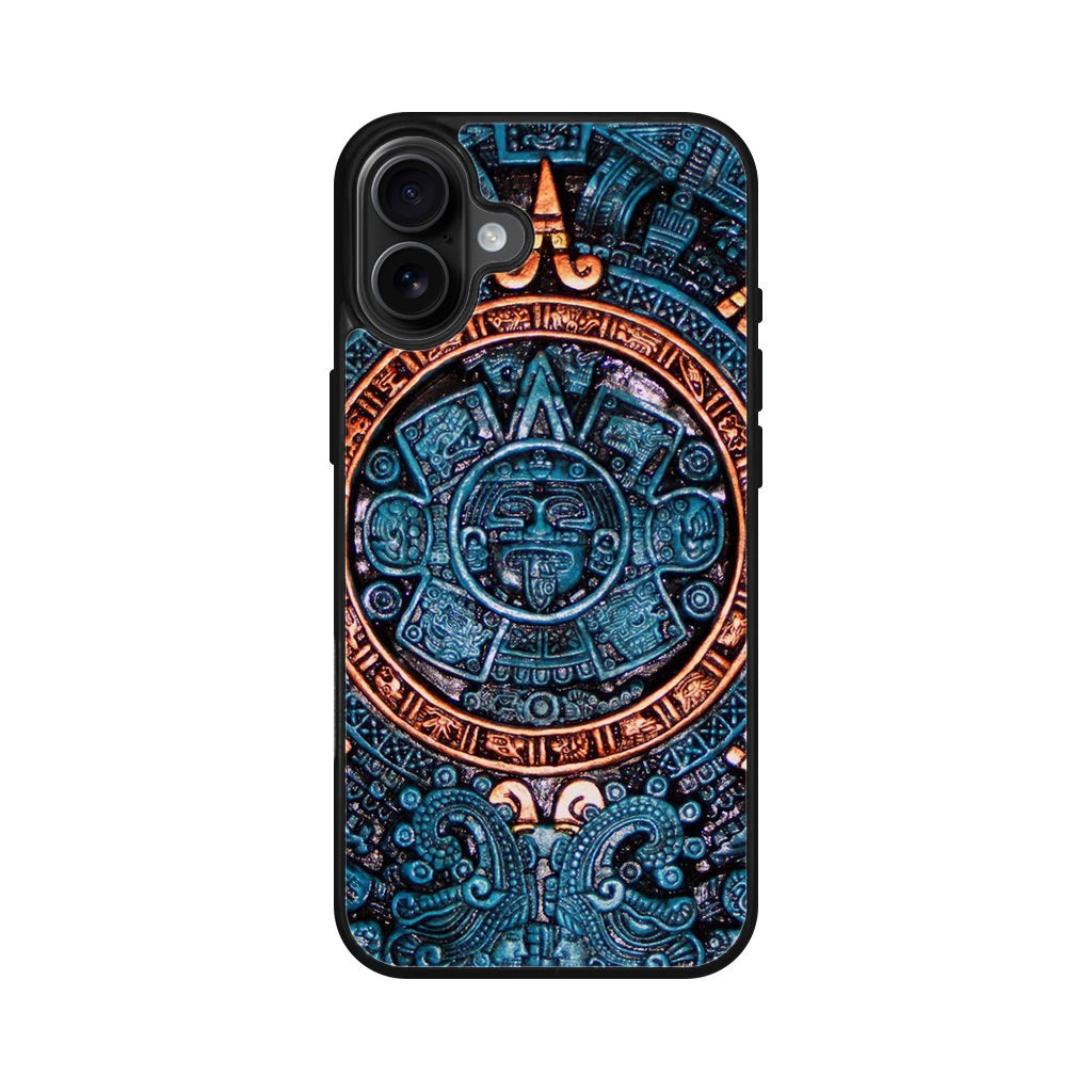 Aztec Calendar iPhone 16 / 16 Plus Case