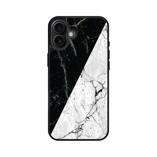 B&W Marble iPhone 16 / 16 Plus Case