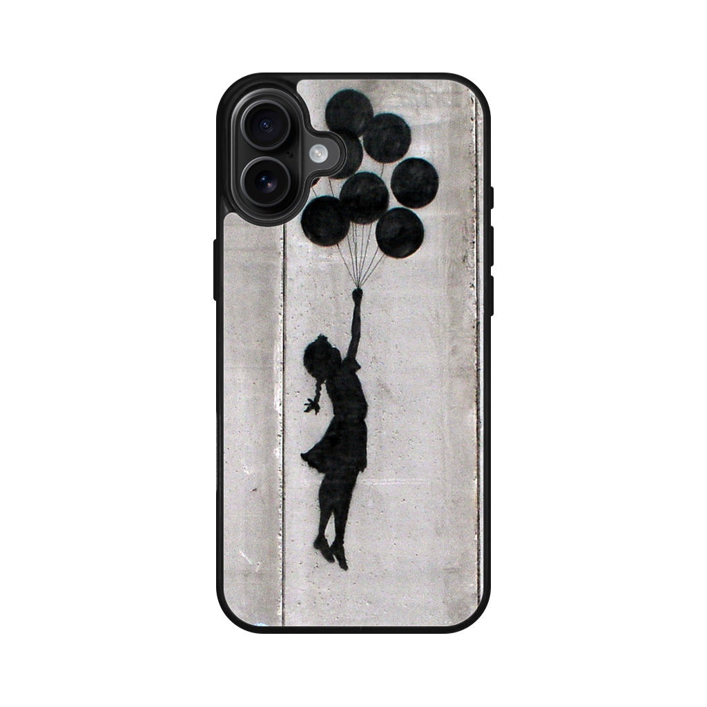 Banksy Girl With Balloons iPhone 16 / 16 Plus Case