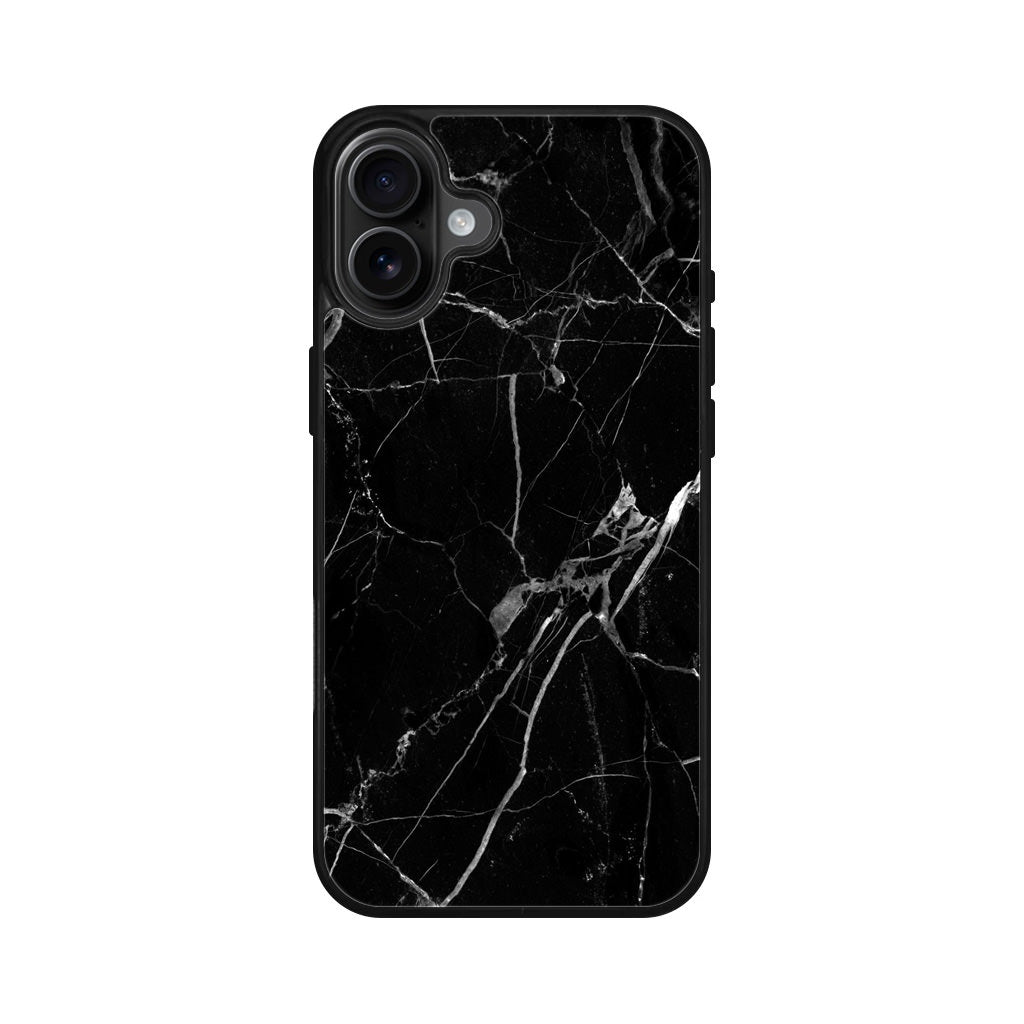 Black Marble iPhone 16 / 16 Plus Case