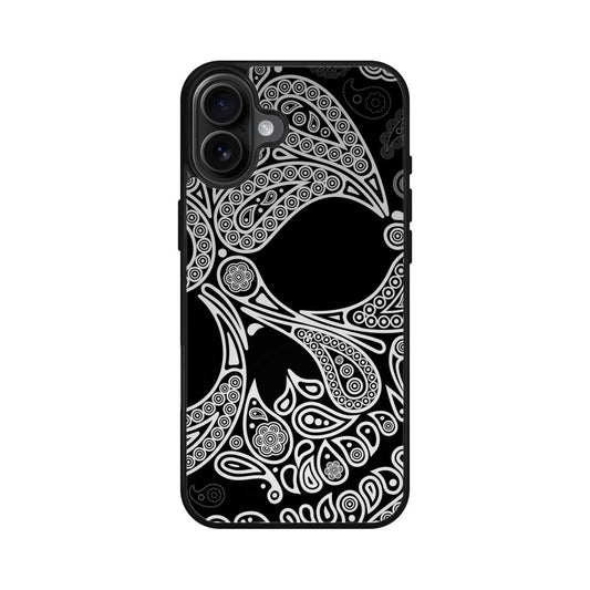 Black Skull iPhone 16 / 16 Plus Case