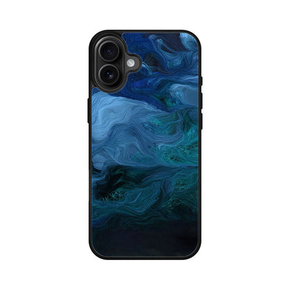 Blue Abstract Art iPhone 16 / 16 Plus Case