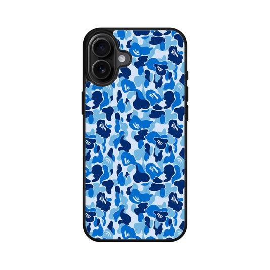 Blue Camo iPhone 16 / 16 Plus Case