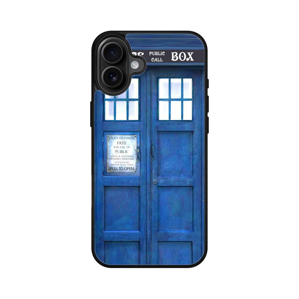 Blue Police Call Box iPhone 16 / 16 Plus Case