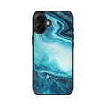 Blue Water Glitter iPhone 16 / 16 Plus Case