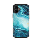 Blue Water Glitter iPhone 16 / 16 Plus Case