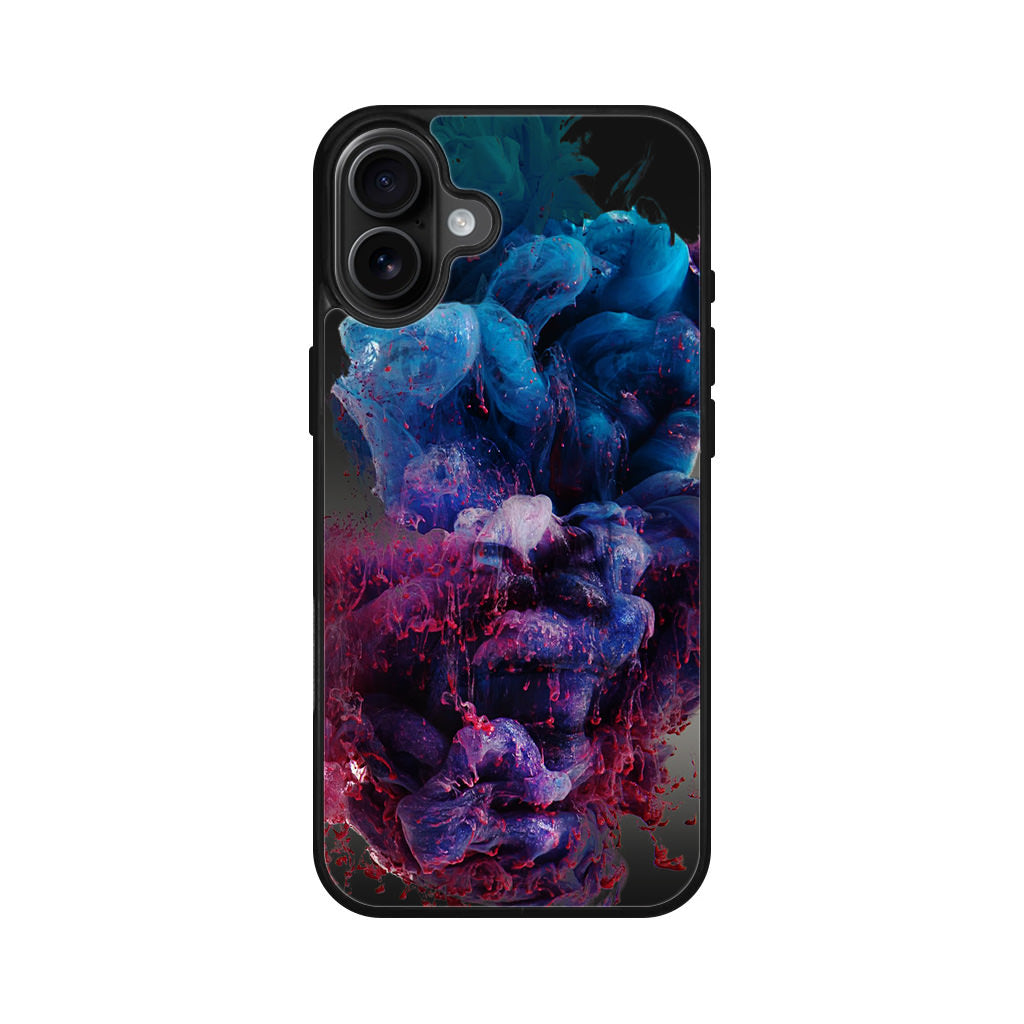 Colorful Dust Art on Black iPhone 16 / 16 Plus Case