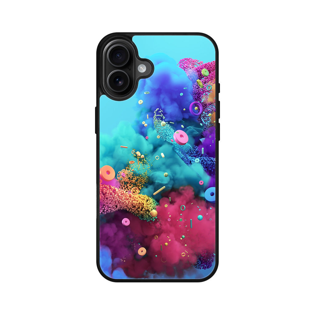 Colorful Smoke Boom iPhone 16 / 16 Plus Case