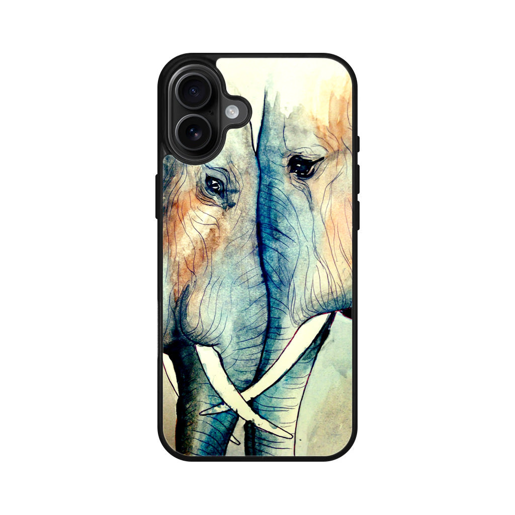 Elephants Sadness iPhone 16 / 16 Plus Case