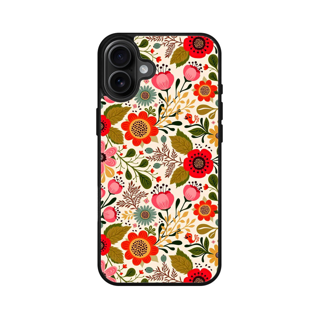 Hello Spring Pattern iPhone 16 / 16 Plus Case