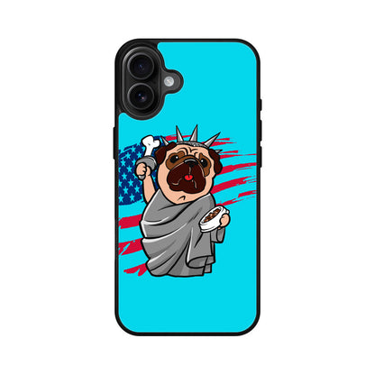 Independence Day Pug iPhone 16 / 16 Plus Case