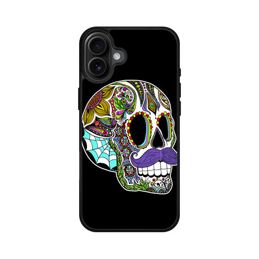 Mustache Sugar Skull iPhone 16 / 16 Plus Case