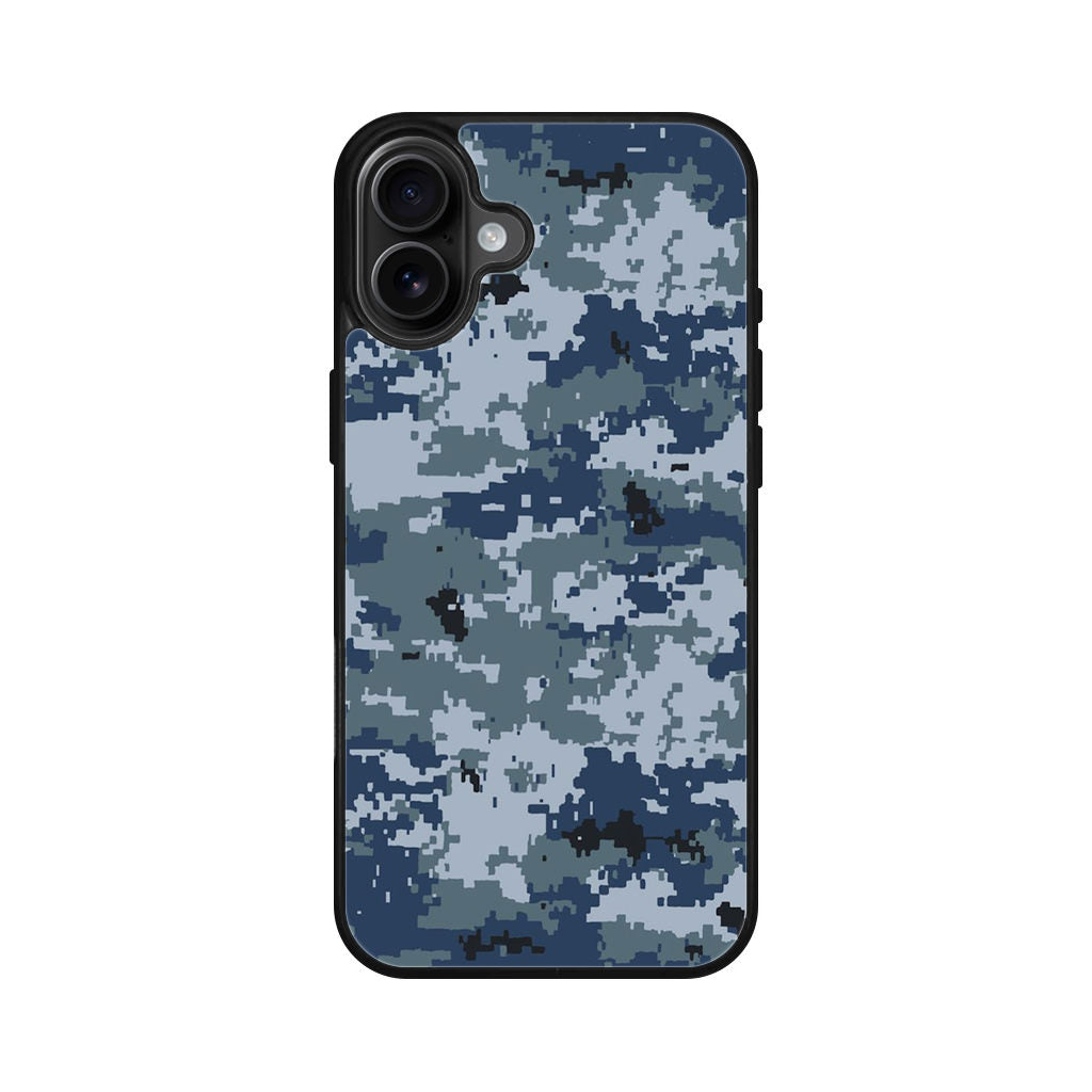 Navy Camo iPhone 16 / 16 Plus Case