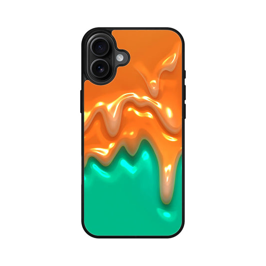 Orange Paint Dripping iPhone 16 / 16 Plus Case