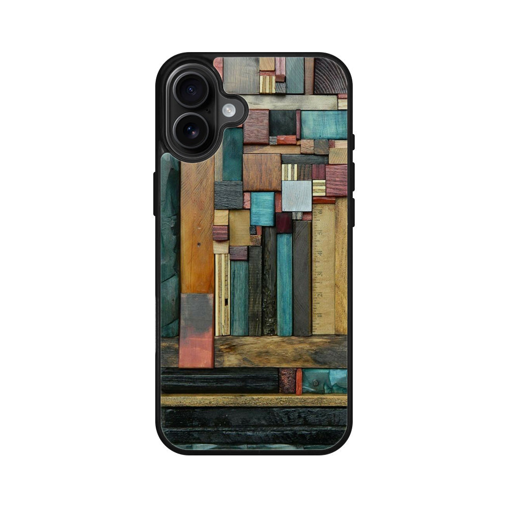 Painted Abstract Wood Sculptures iPhone 16 / 16 Plus Case