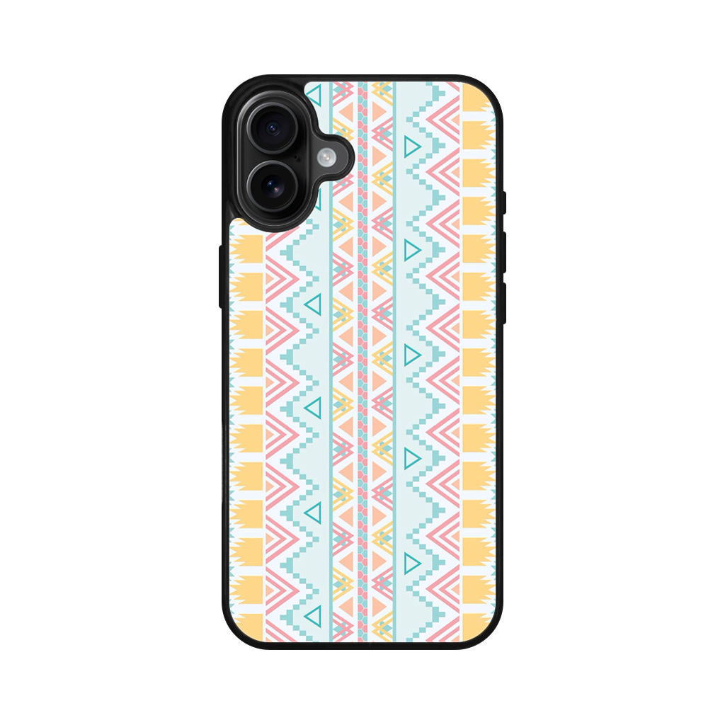 Peach Aztec Pattern iPhone 16 / 16 Plus Case