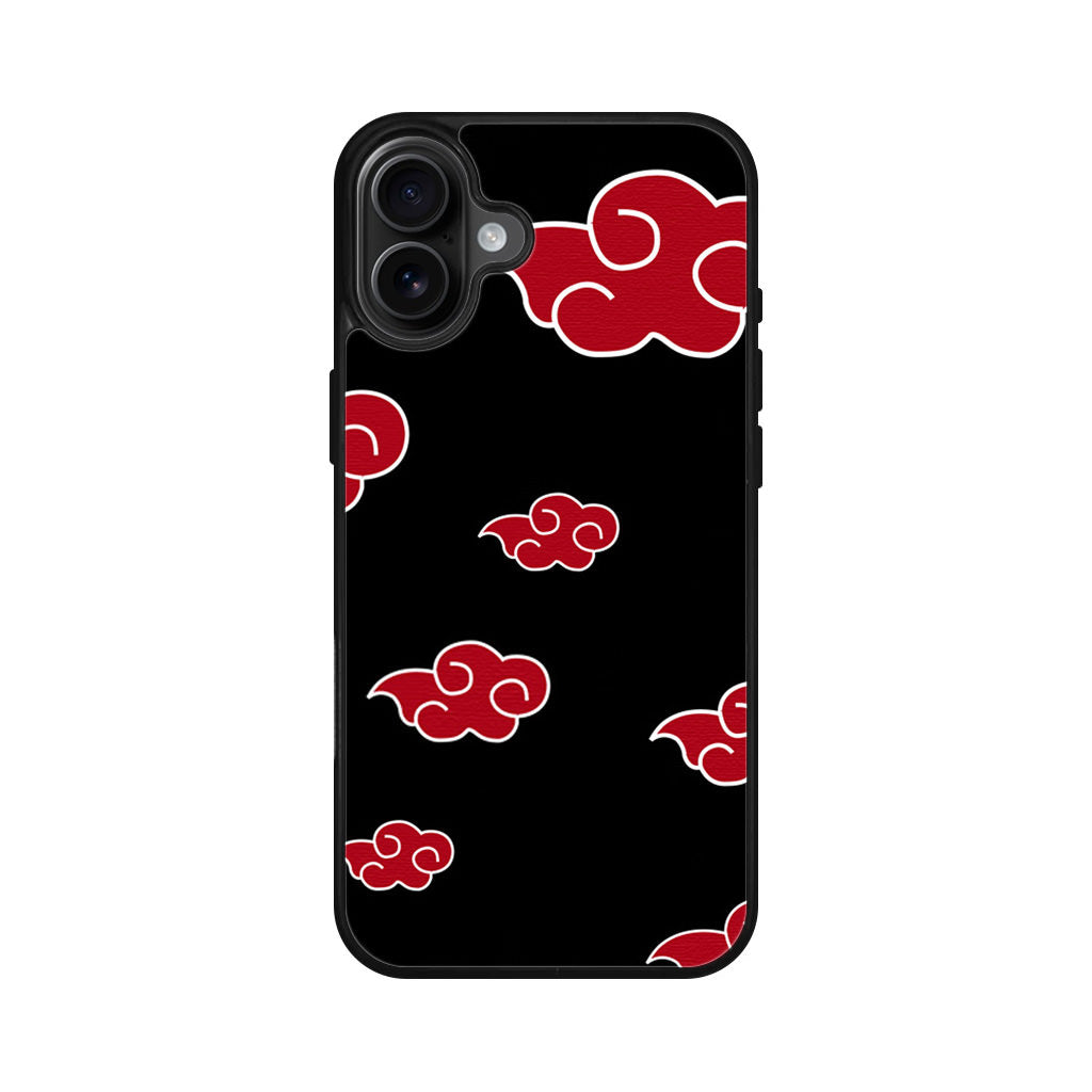 Red Clouds Akatsuki iPhone 16 / 16 Plus Case