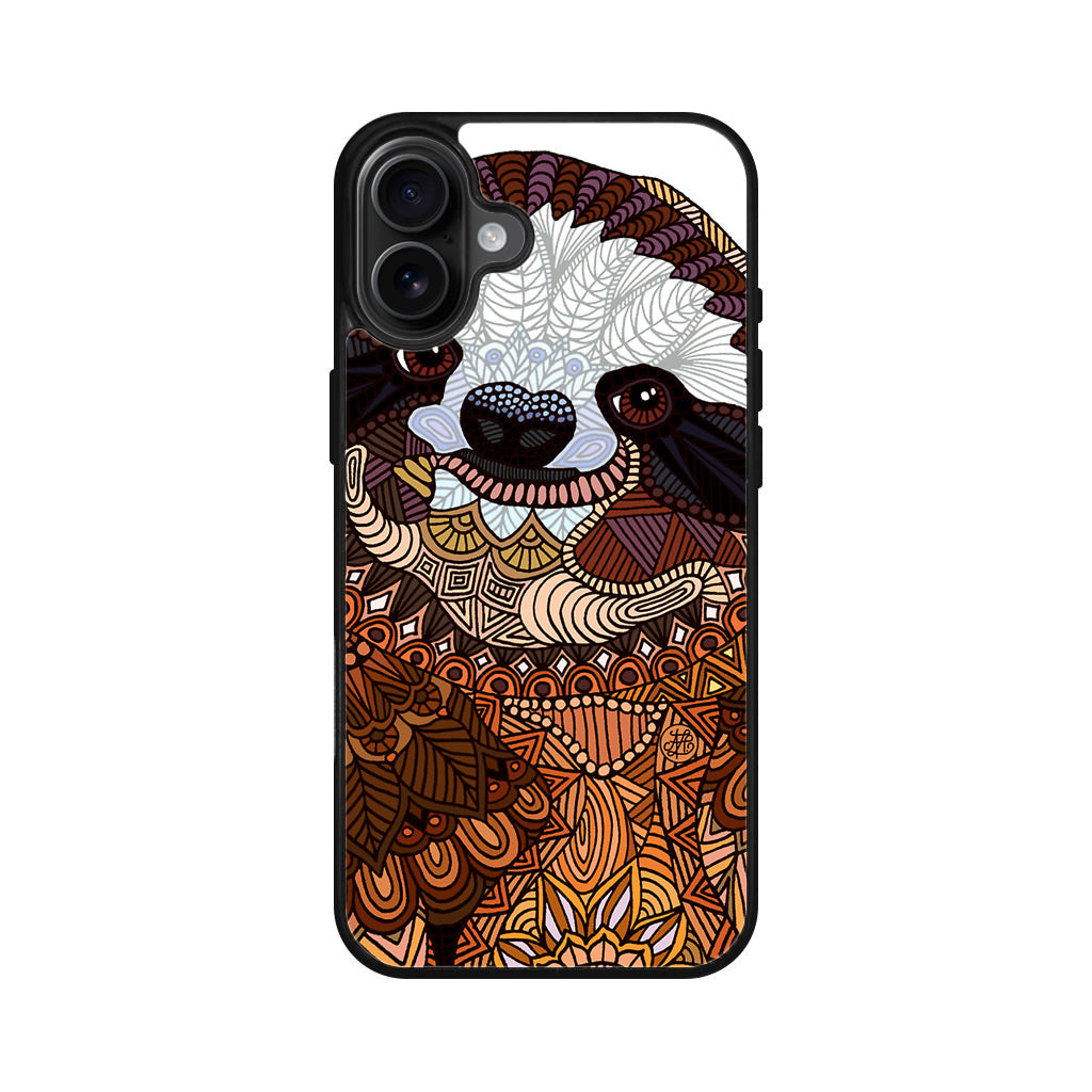 Sloth Ethnic Pattern iPhone 16 / 16 Plus Case