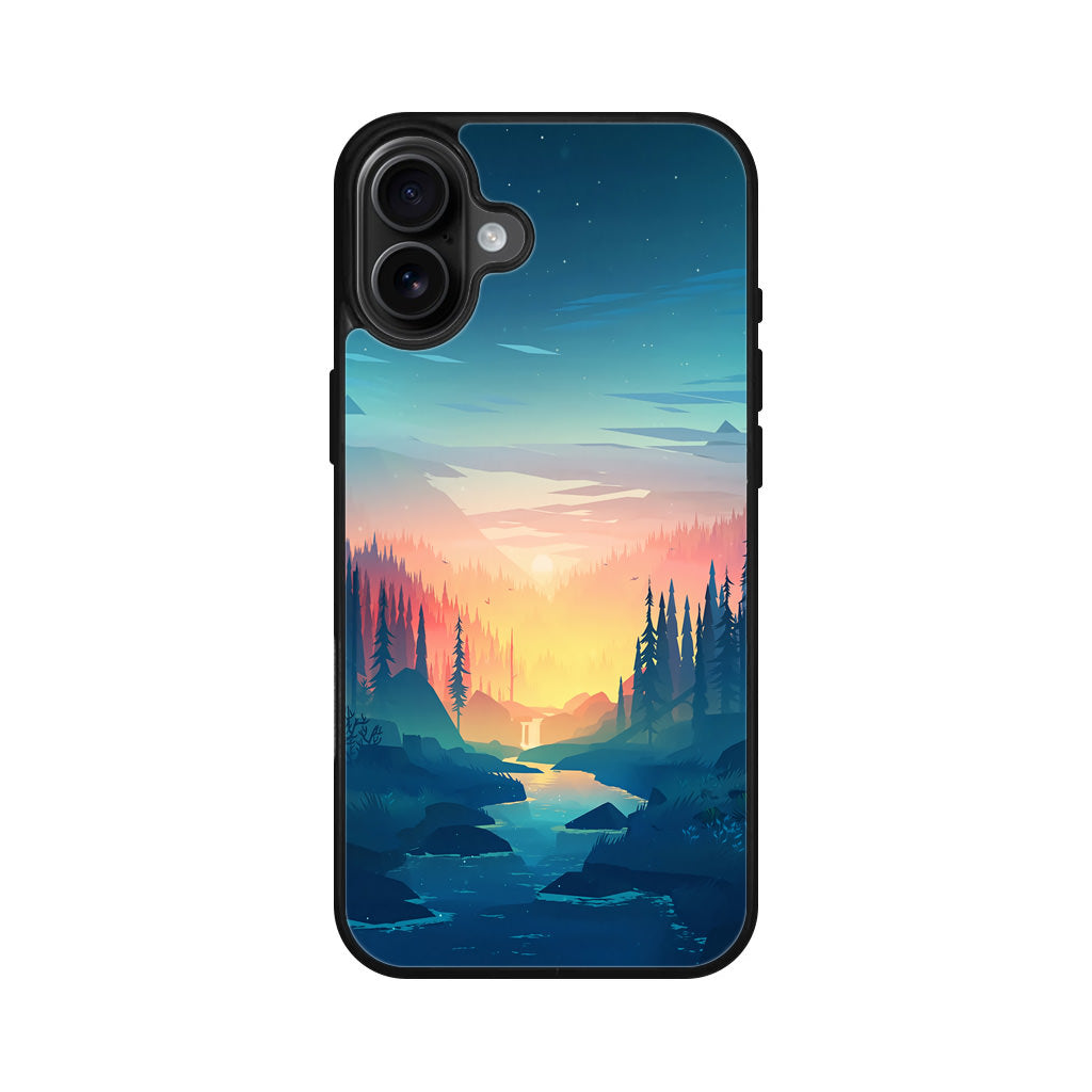 Sunset at The River iPhone 16 / 16 Plus Case