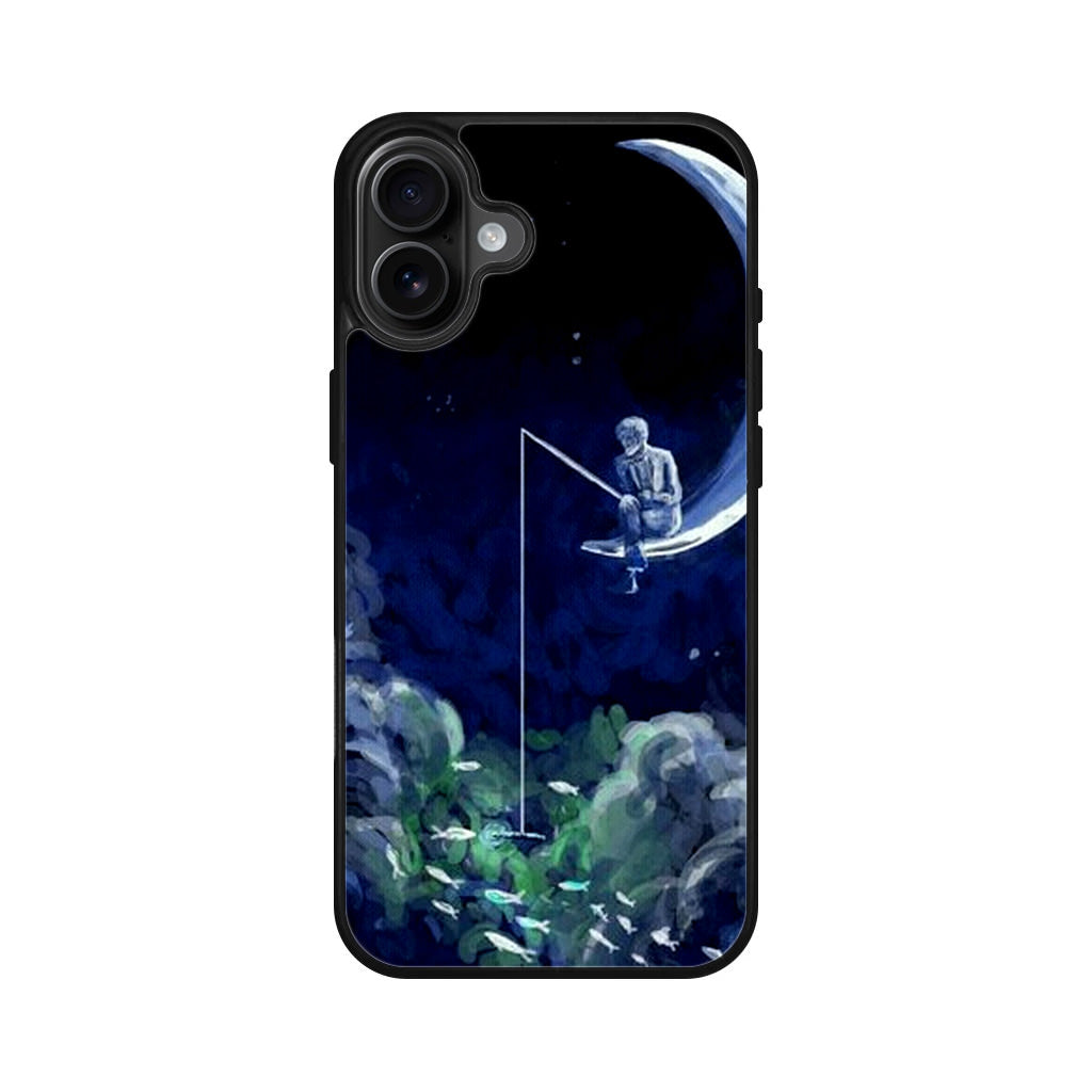 Tardis Walking To The Moon iPhone 16 / 16 Plus Case