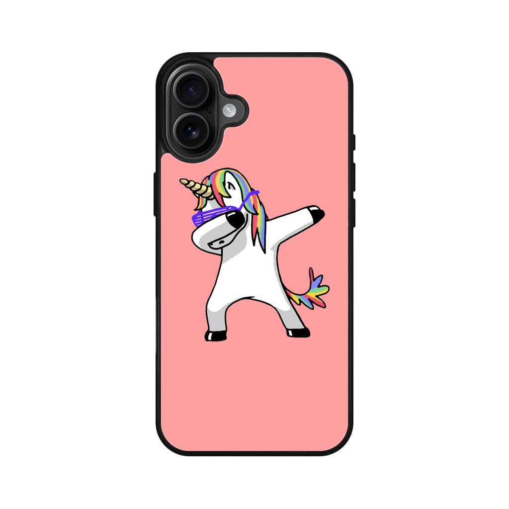 Unicorn Dabbing Pink iPhone 16 / 16 Plus Case