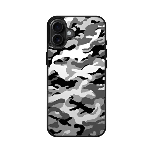 Winter Army Camo iPhone 16 / 16 Plus Case