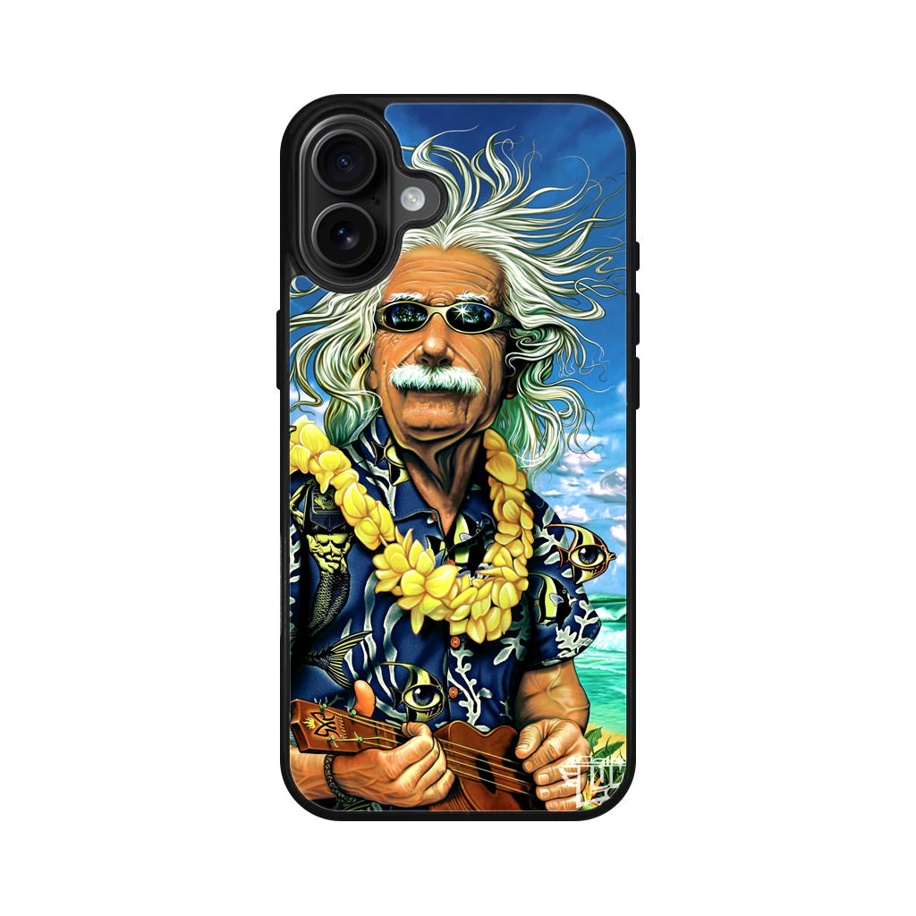 Albert Enstein On Vacation iPhone 16 / 16 Plus Case