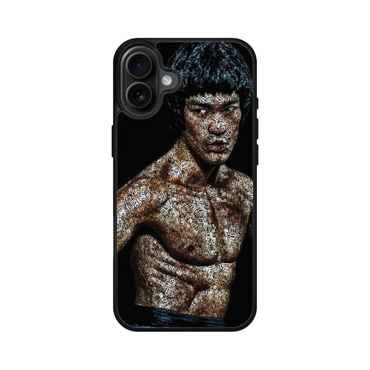 Bruce Lee Typograph iPhone 16 / 16 Plus Case