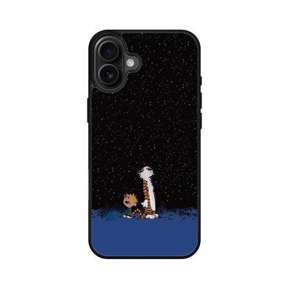 Calvin and Hobbes Space iPhone 16 / 16 Plus Case