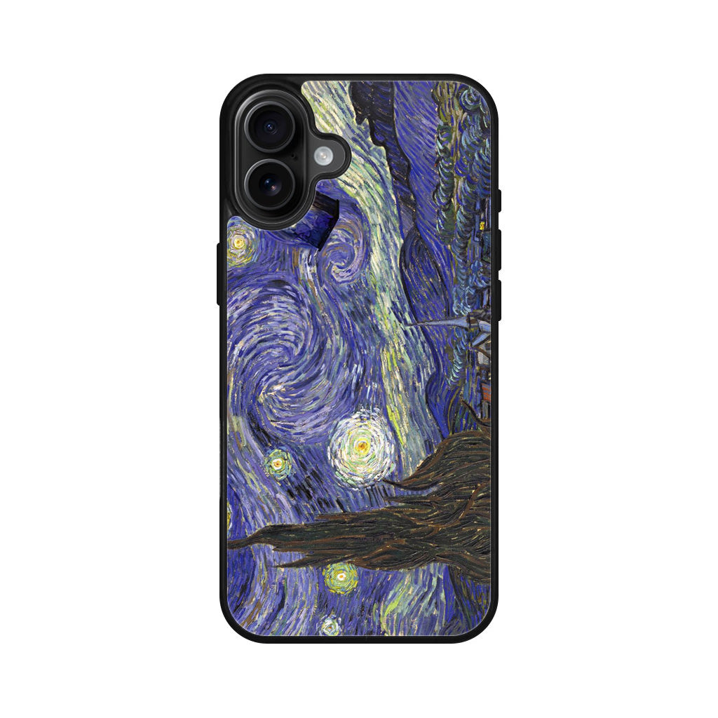 Dr Who Tardis In Van Gogh Starry Night iPhone 16 / 16 Plus Case