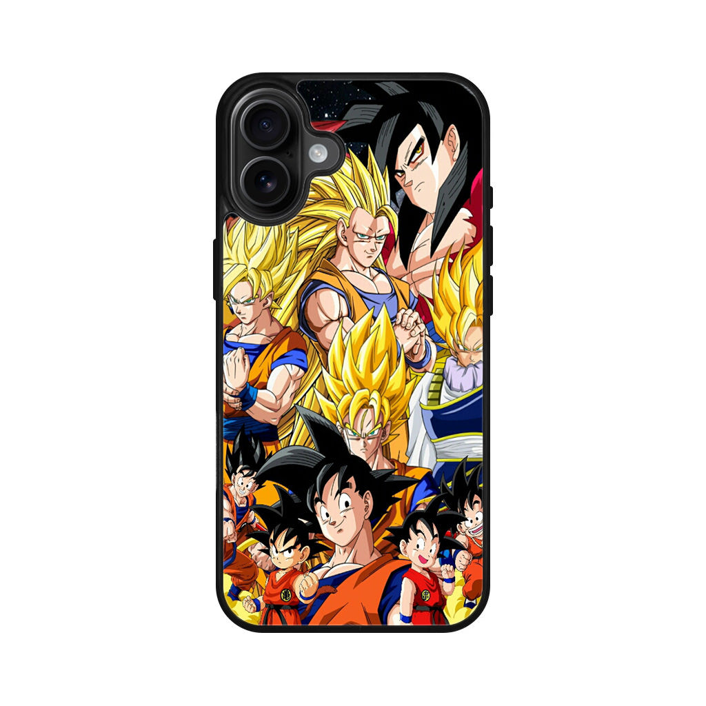 Dragon Ball Z Son Goku Transformation iPhone 16 / 16 Plus Case