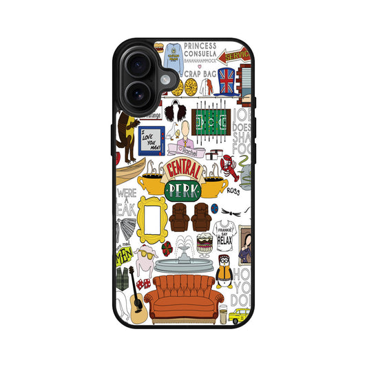 Friends TV Show Central Perk Sticker iPhone 16 / 16 Plus Case