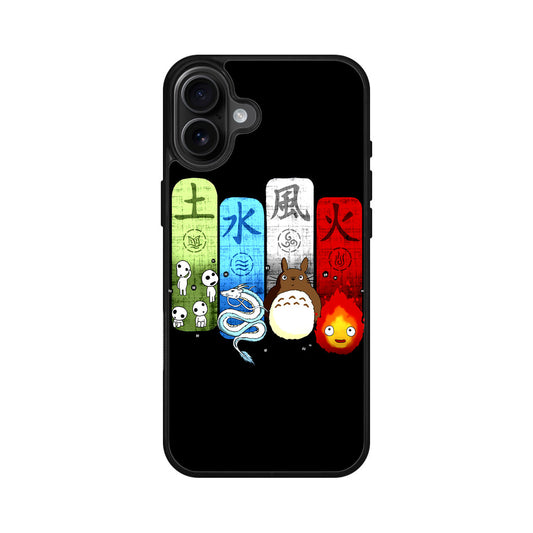 Ghibli Elemental Charms iPhone 16 / 16 Plus Case