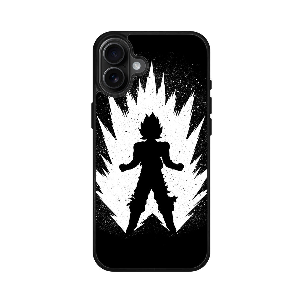 Goku Super Saiyan Black White iPhone 16 / 16 Plus Case