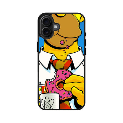 Homer Eats Donut iPhone 16 / 16 Plus Case