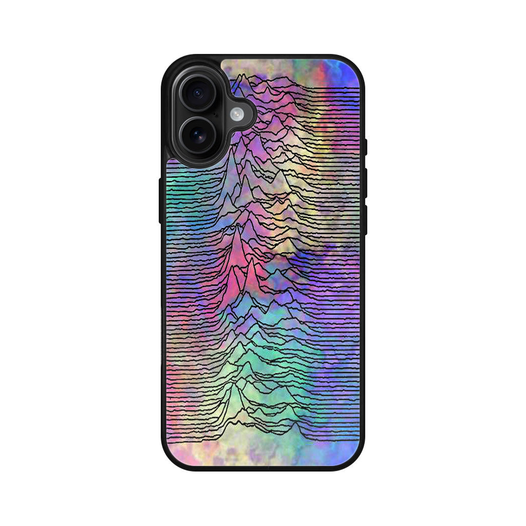 Joy Division Unknown Pleasures Colorful iPhone 16 / 16 Plus Case