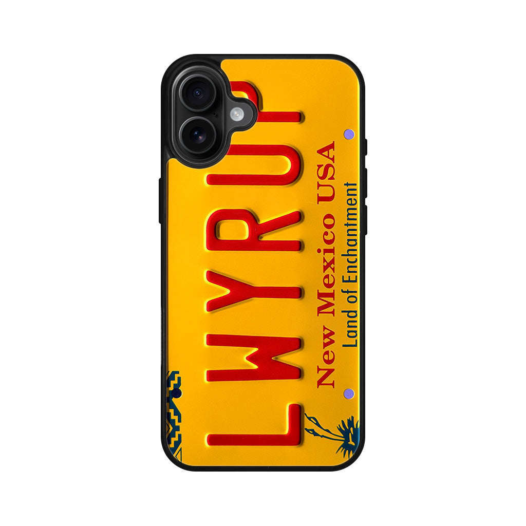 LWYRUP License Plate iPhone 16 / 16 Plus Case