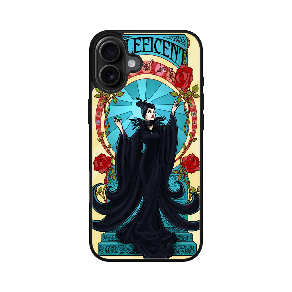 Maleficent With Flower iPhone 16 / 16 Plus Case