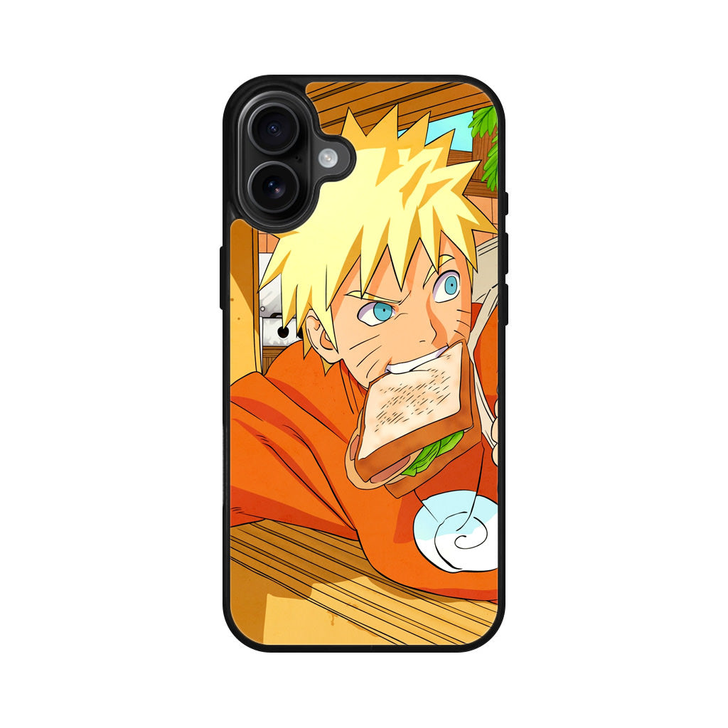 Naruto Eats Sandwich iPhone 16 / 16 Plus Case