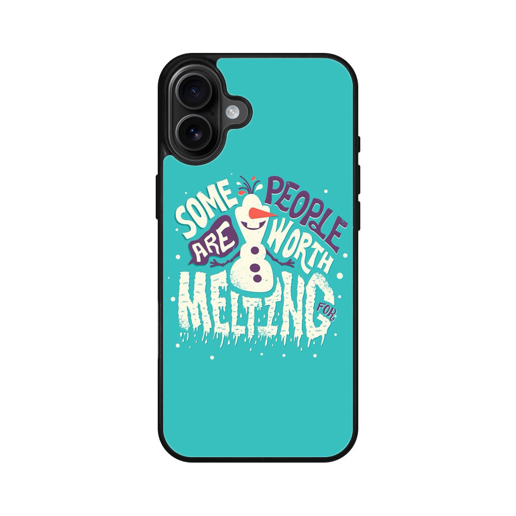 Olaf Frozen Is Melting iPhone 16 / 16 Plus Case