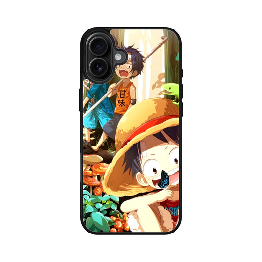 One Piece Little Sabo Ace Luffy Cute iPhone 16 / 16 Plus Case