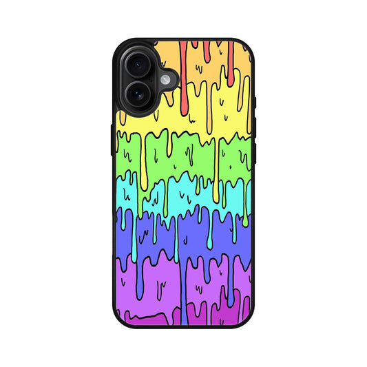 Pastel Kawaii Melting Rainbow iPhone 16 / 16 Plus Case