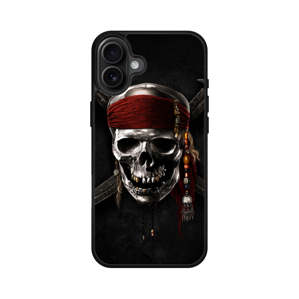 Pirates Of Carribean Skull iPhone 16 / 16 Plus Case