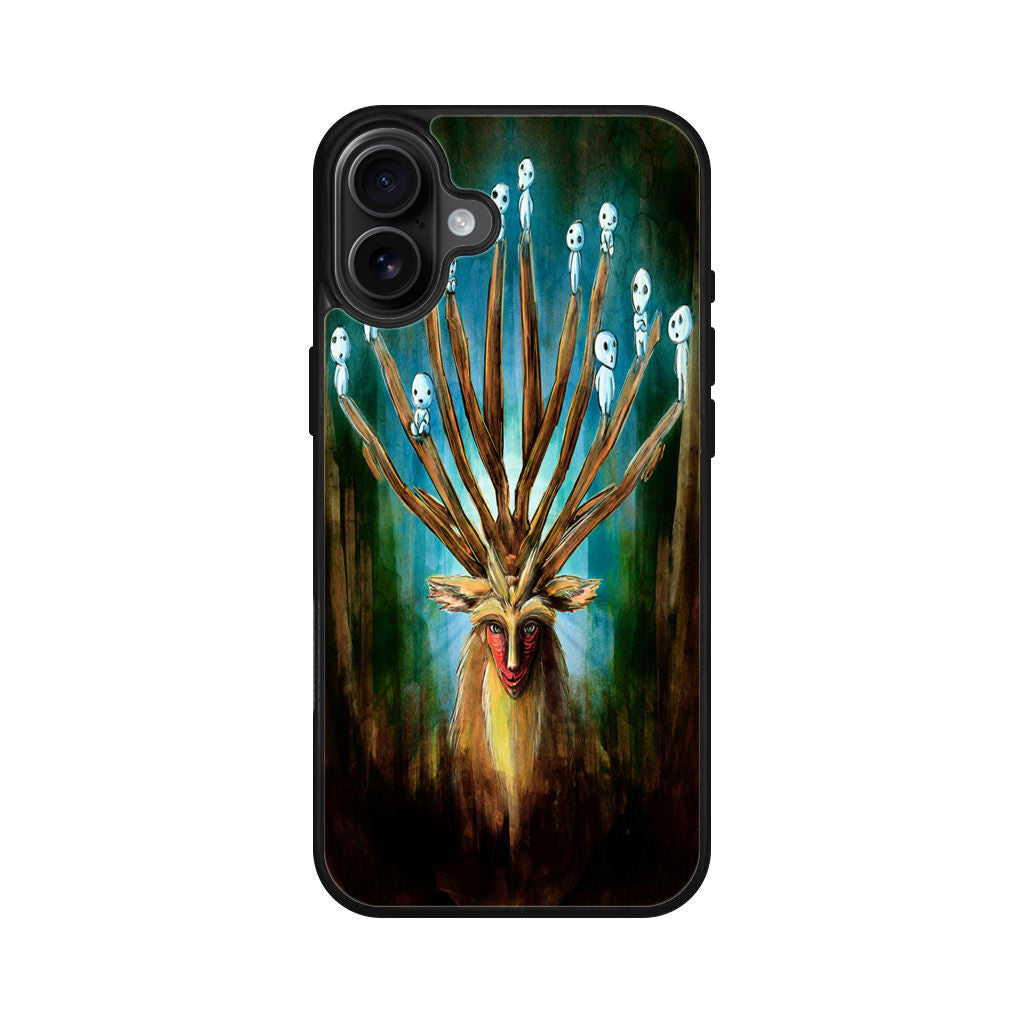 Princess Mononoke Forest Spirit iPhone 16 / 16 Plus Case