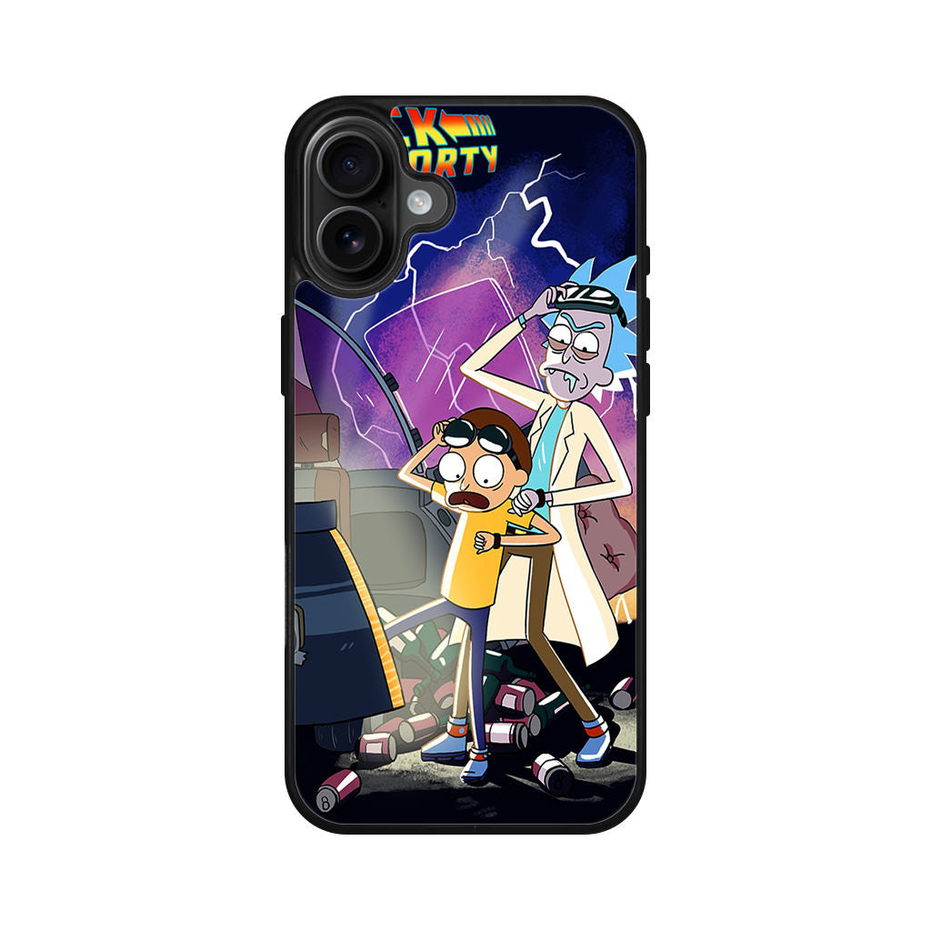 Rick And Morty Back To The Future iPhone 16 / 16 Plus Case