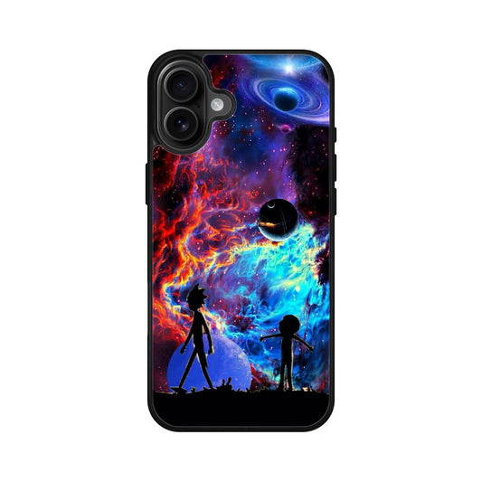 Rick And Morty Flat Galaxy iPhone 16 / 16 Plus Case